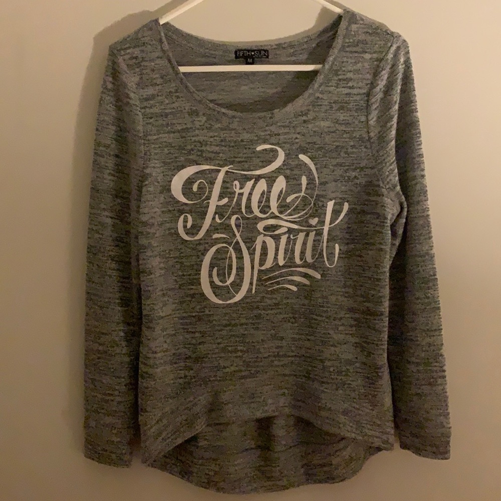 Gray free spirit shirt